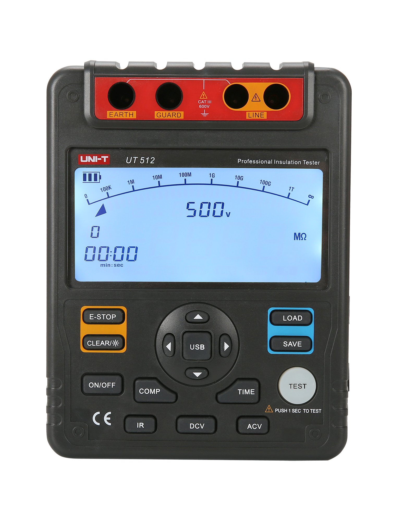 Izoliacijos varžos matuoklis Uni-t UT512, modelis - MIE0131, žema
