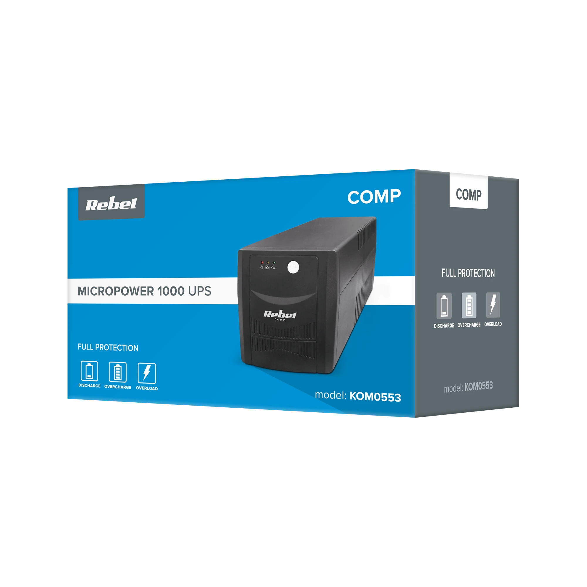 Rebel Nepertraukiamo maitinimo šaltinis UPS 1000VA 600W 230V