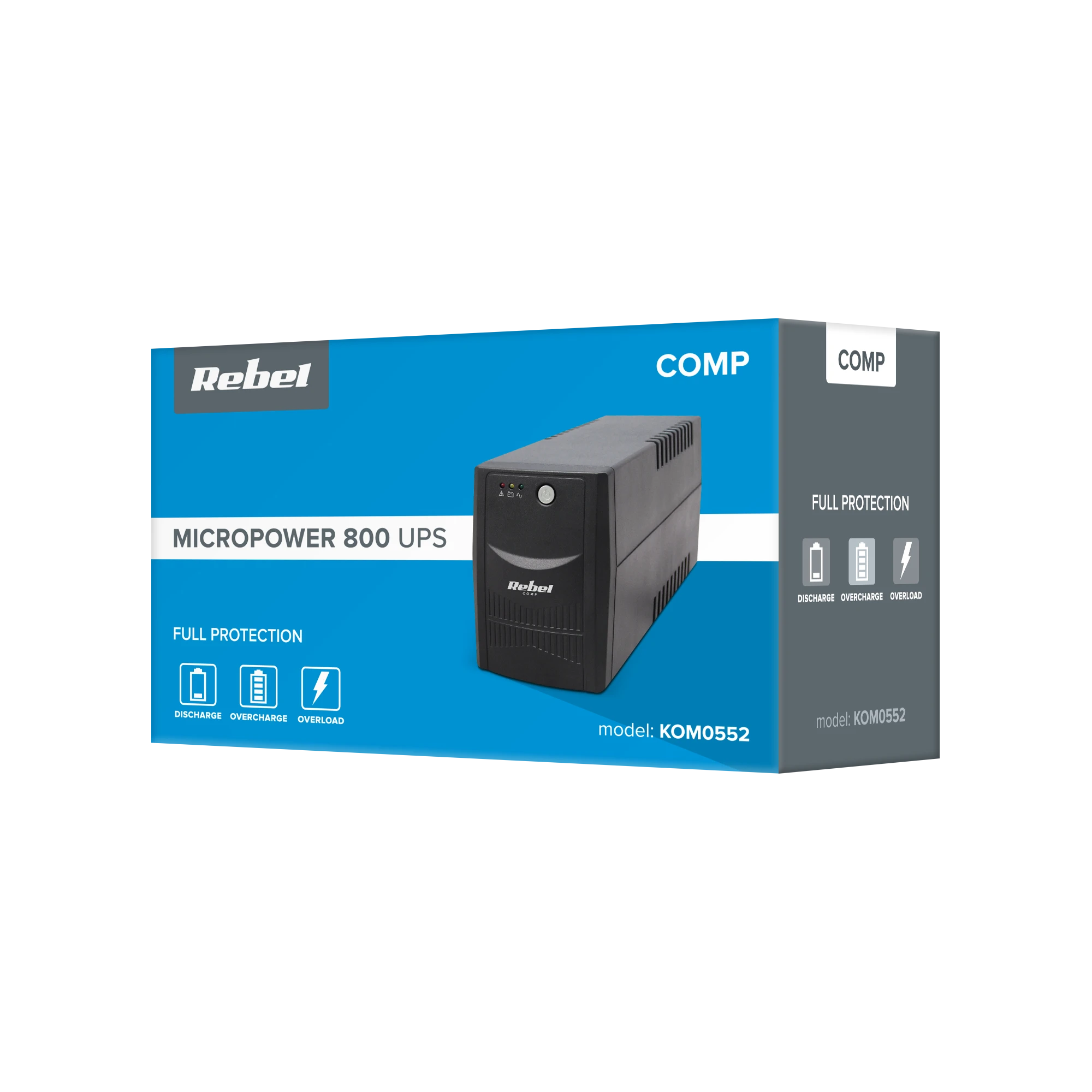Rebel Nepertraukiamo maitinimo šaltinis UPS 800VA 480W 230V