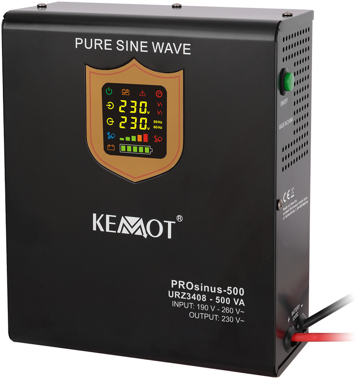 Nepertraukiamo maitinimo šaltinis 300W 12V/230Vac KEMOT PROsinus 300