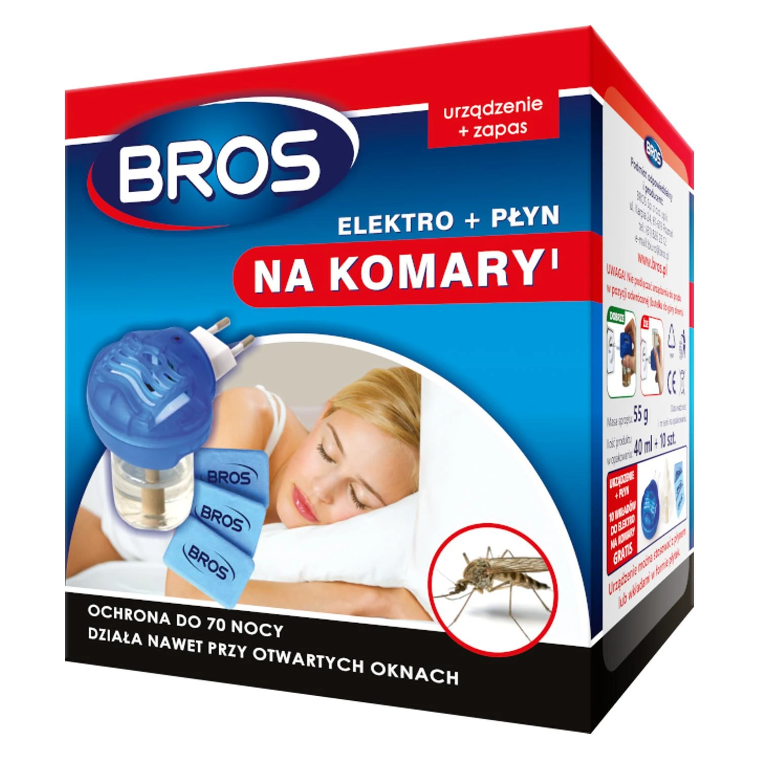 BROS elektrofumigatorius su skysčiu ir plokštelėmis