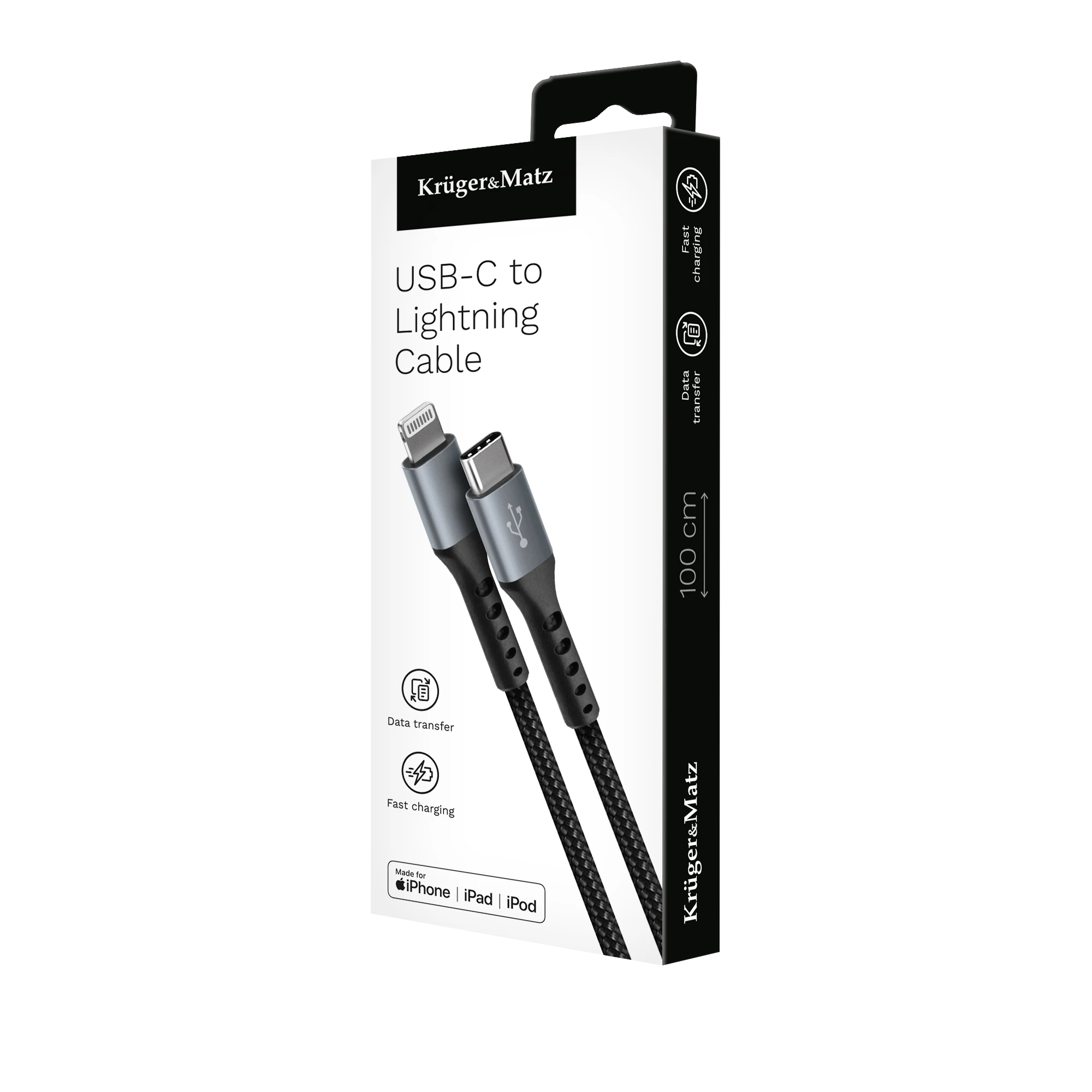 Kruger & Matz USB C - Lightning C94 MFi kištukas 1m