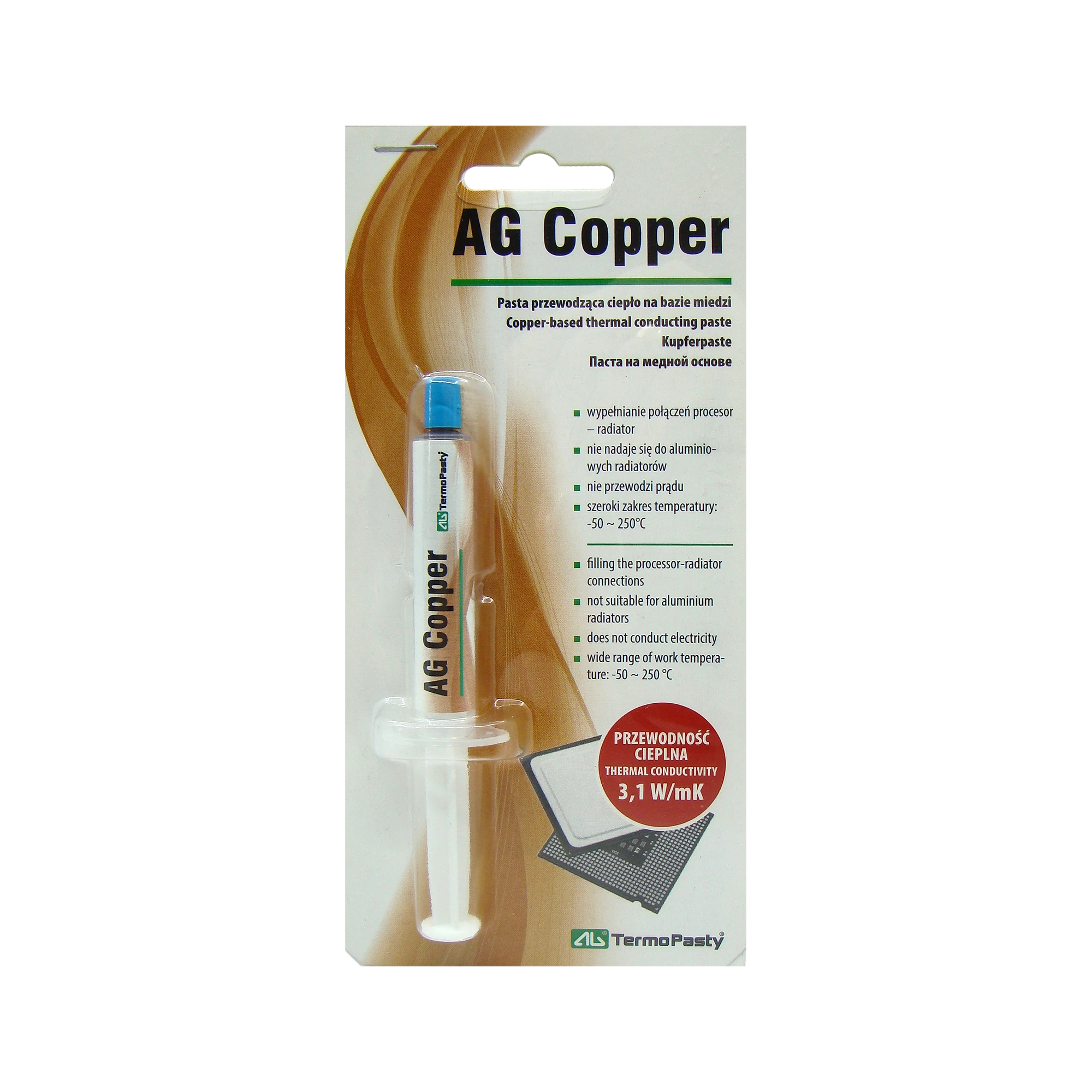 Ag Termopasty Termopasta su variu 1.5ml 3.1W/mK