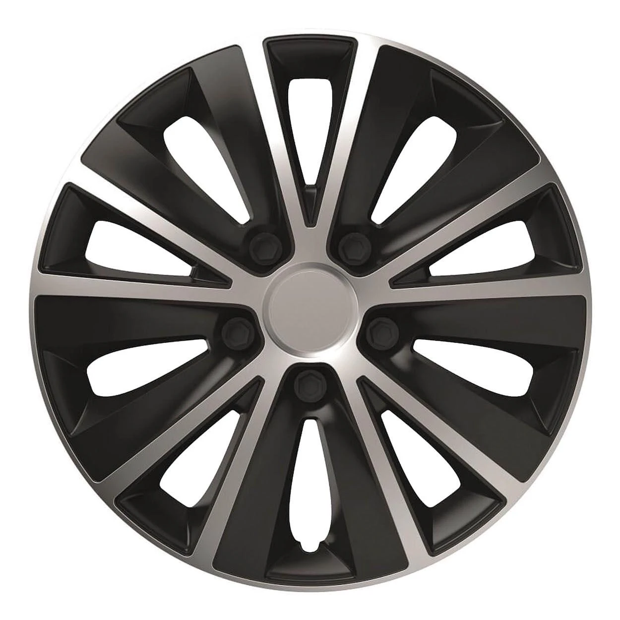 Versaco Ratų gaubtas 1 vnt. Rapide, juodas ir sidabrinis 14"