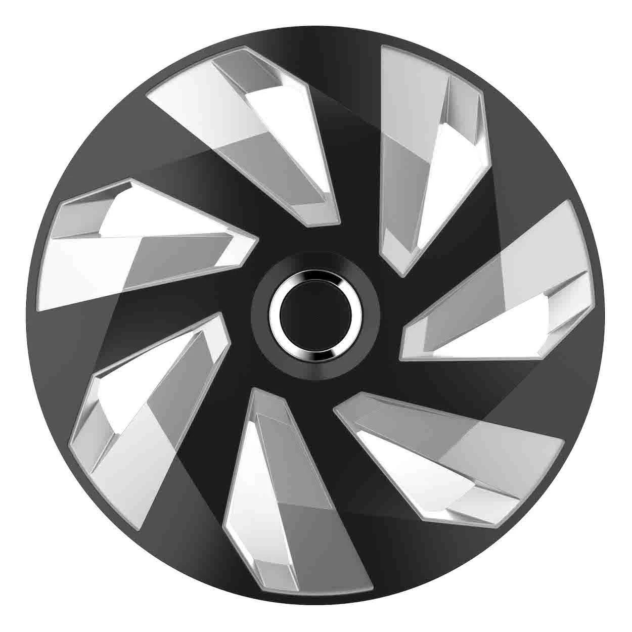Versaco Ratų gaubtas 1 vnt. Vector RC, juodas ir sidabrinis 16"