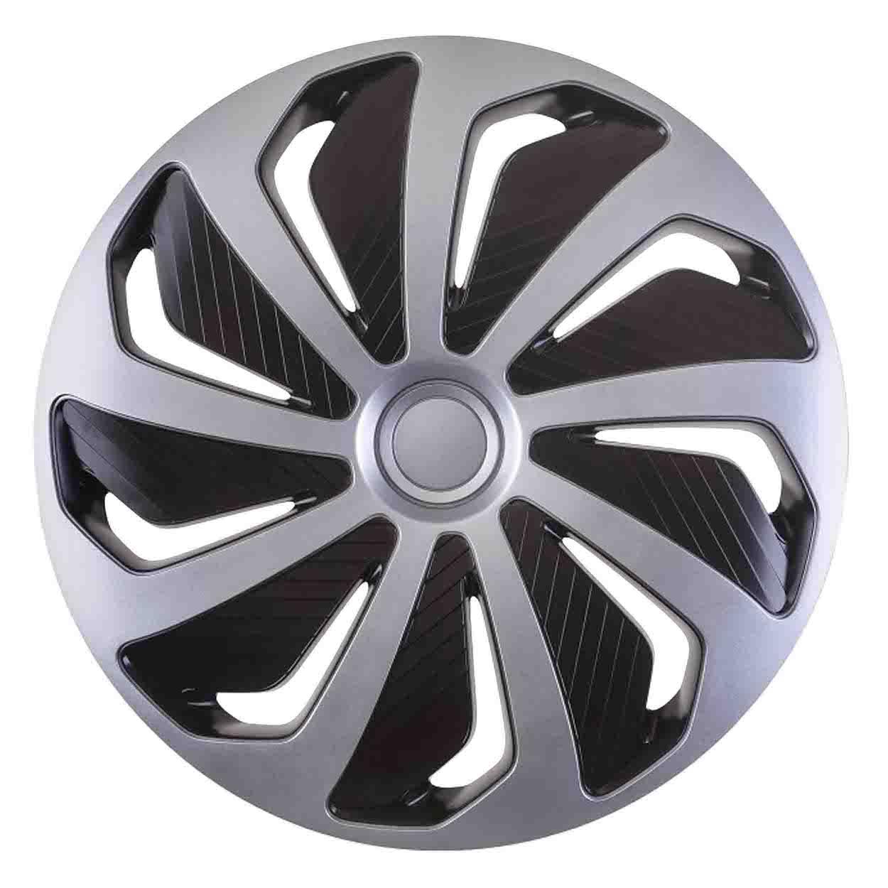 Versaco Ratų gaubtas 1 vnt. Wind, juodas ir sidabrinis 15"