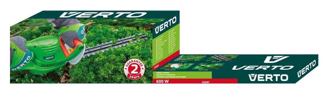 Elektrinės gyvatvorių žirklės Verto, 600W, 450mm