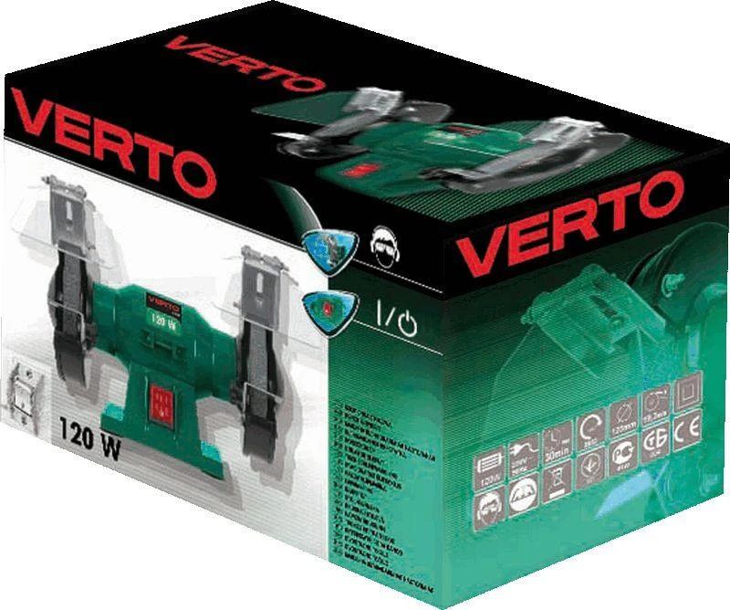 Verto Stalinis šlifuoklis 120W, šlifavimo diskas 125 x 12,7 mm