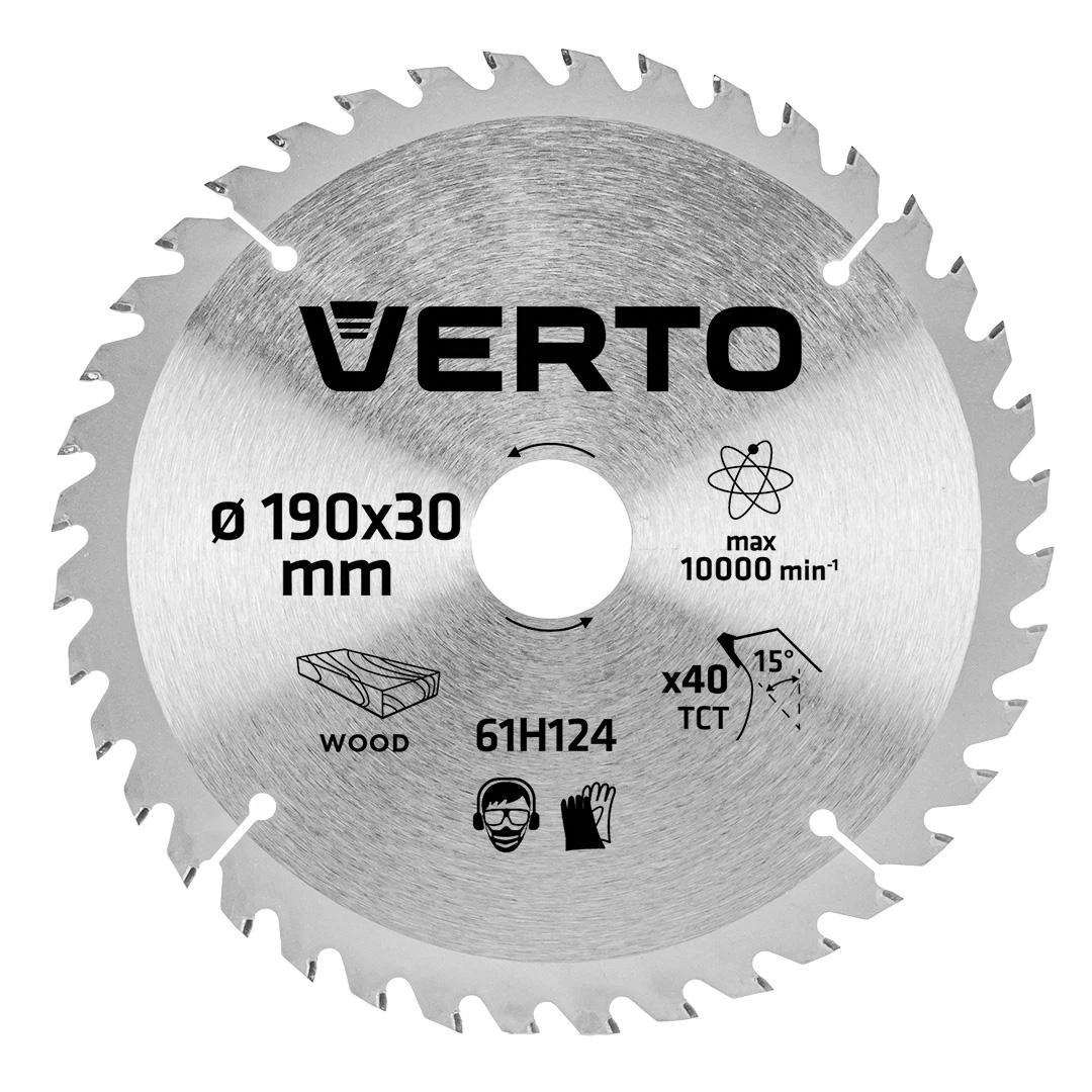 Verto Tarcza Widia pjūklo diskas, 190 x 30 mm, 40 dantų