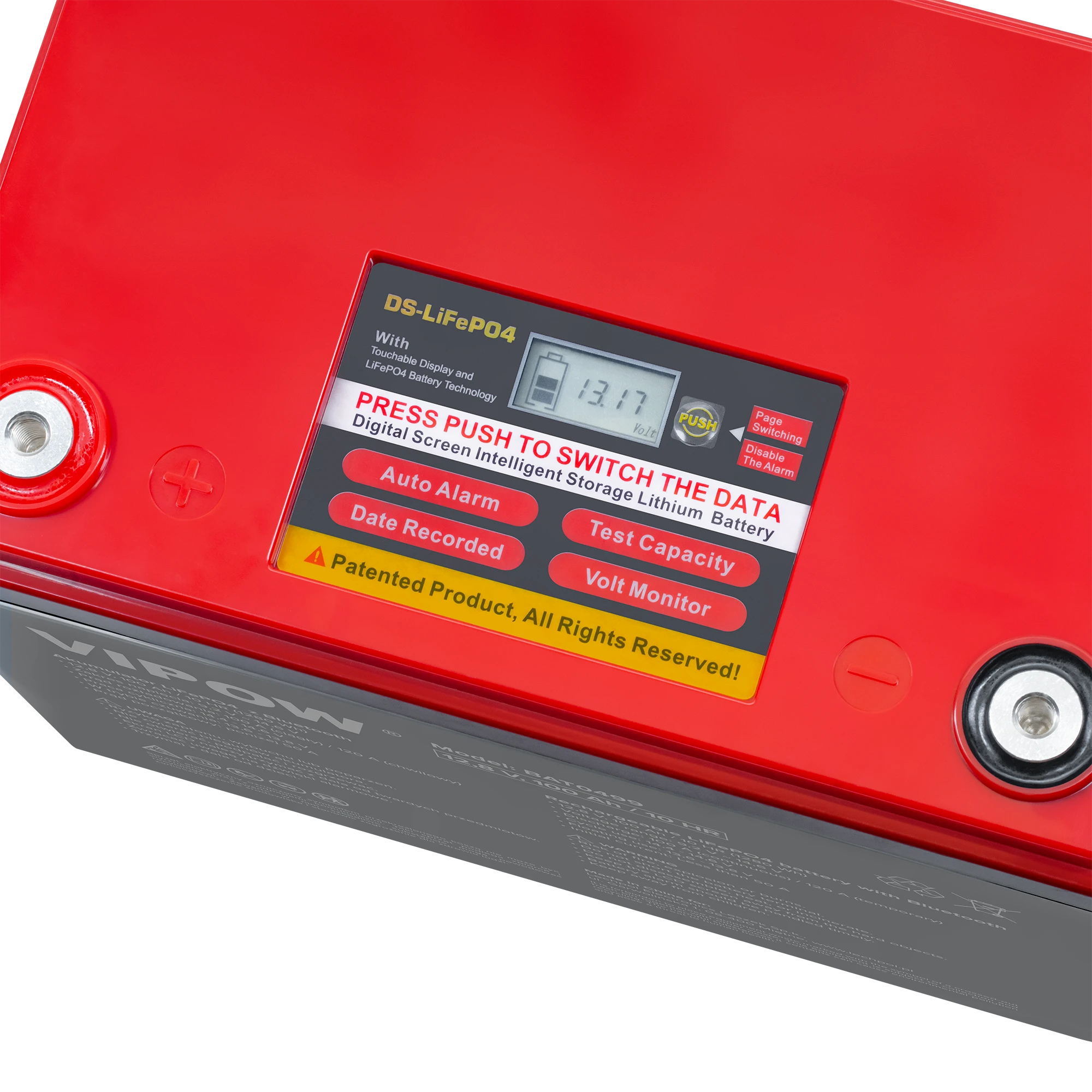 Vipow LiFePO4 Bluetooth akumuliatorius 100Ah