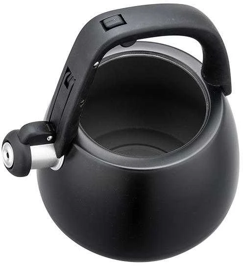 Virdulys, Nerūdijančio plieno virdulys su švilpuku, juodas, talpa 2,5 l, klausberg, kb-7774