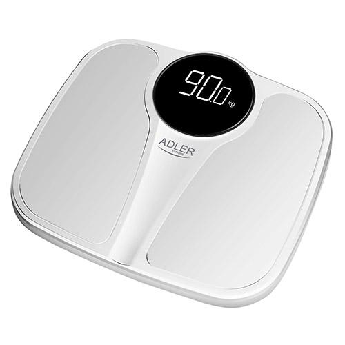 Adler | Vonios svarstyklės | AD 8172w | Didžiausias svoris (keliamoji galia) 180 kg | Tikslumas 100 g | Kūno masės indekso (KMI) matavimas | Baltas