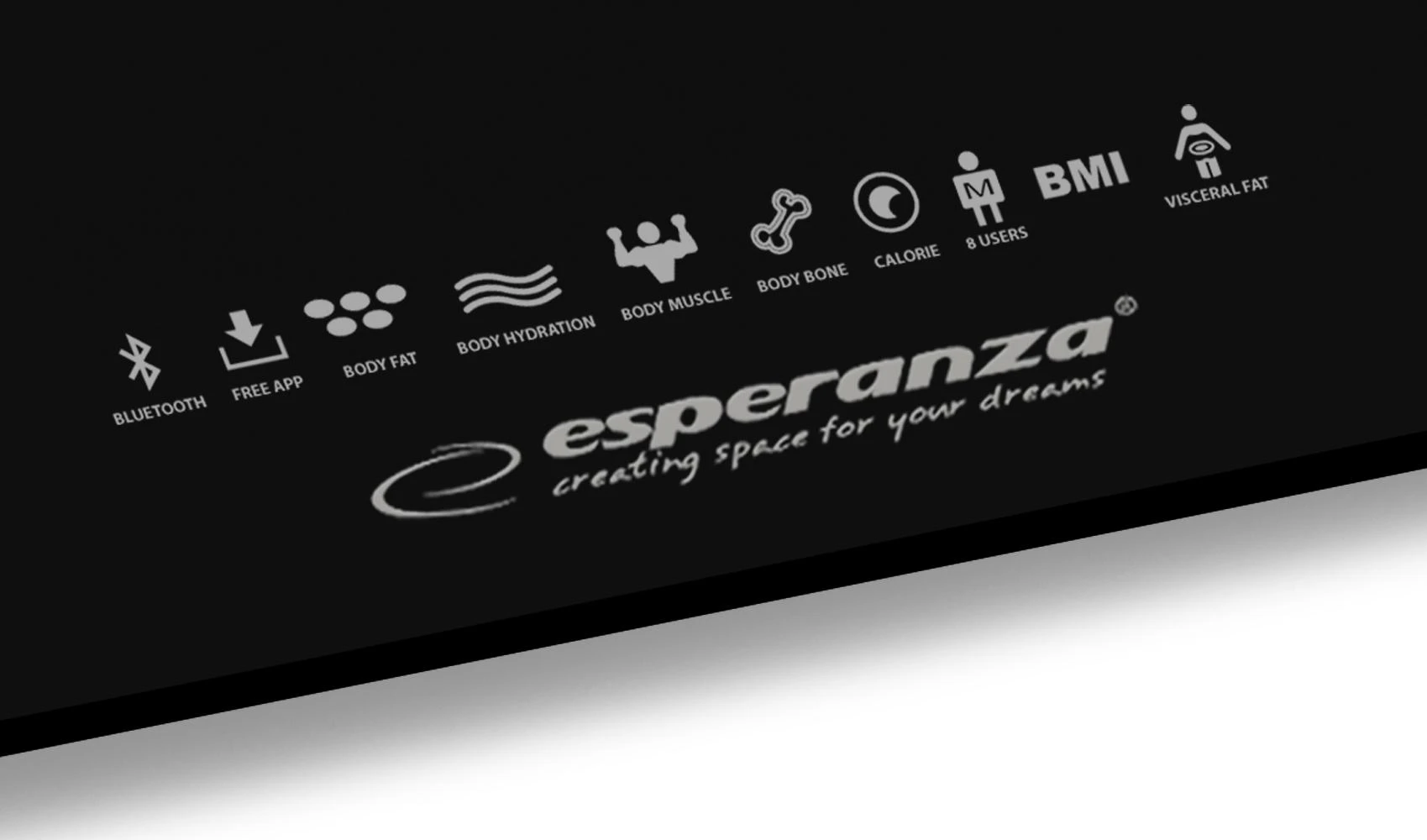 Virtuvinės svarstyklės Svarstyklės su „Bluetooth“ funkcija Esperanza EBS016K (juodos spalvos)