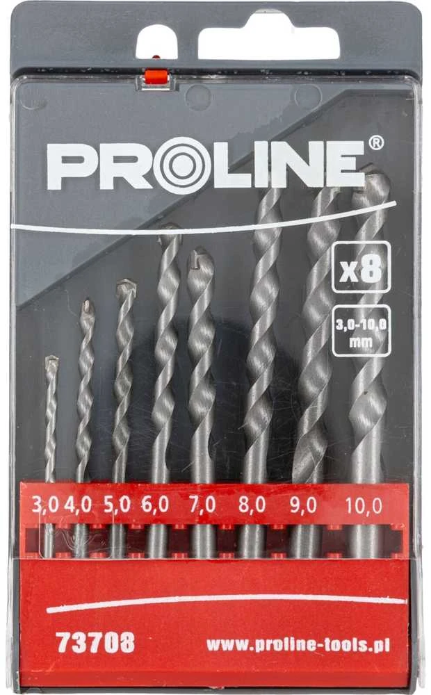 Grąžtas Wiertła Grąžtai betonui 3-10mm 8vnt PROLINE