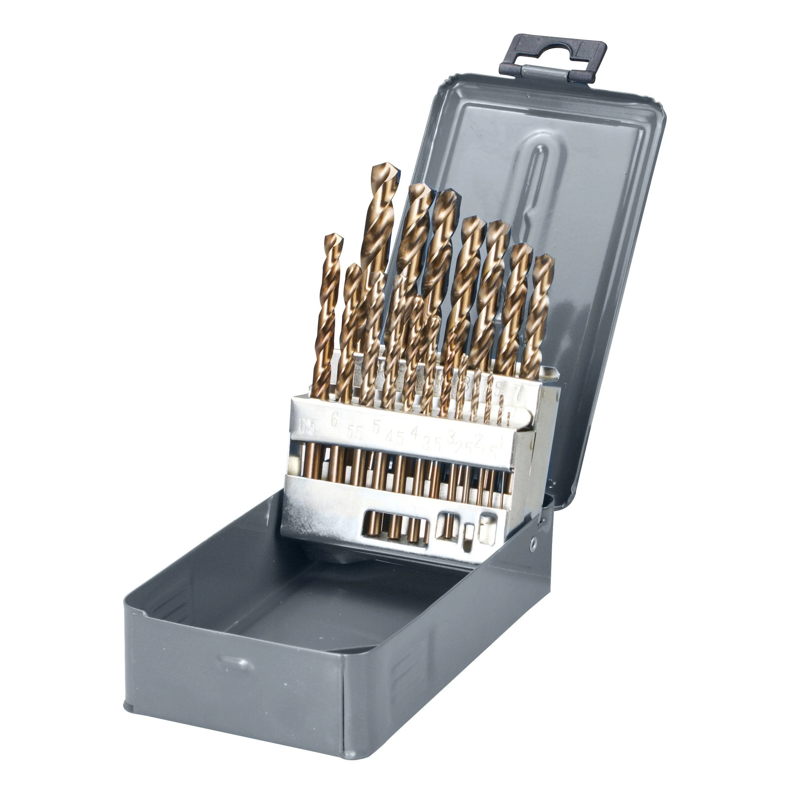 Grąžtas Wiertła Metalo grąžtai HSS-CO DIN338, šlifuoti, 25 vnt. (1-13 mm), prolinas