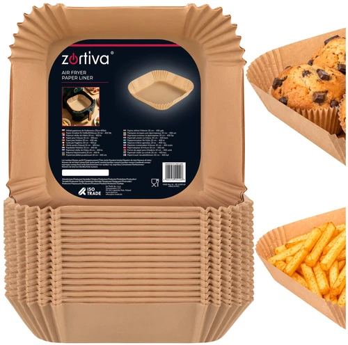 Popierinis įdėklas gruzdintuvei 20 cm 400 vnt. Zortiva
