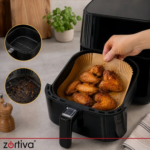 Popierinis įdėklas gruzdintuvei 20 cm 400 vnt. Zortiva