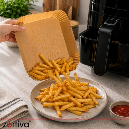 Popierinis įdėklas gruzdintuvei 20 cm 400 vnt. Zortiva