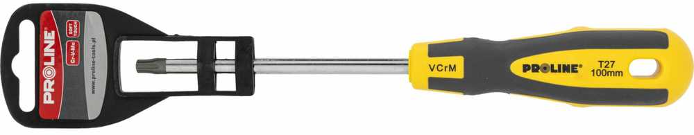 Wkrętak Torx atsuktuvas su skylute t27*100mm prof.'st' proline komplekte
