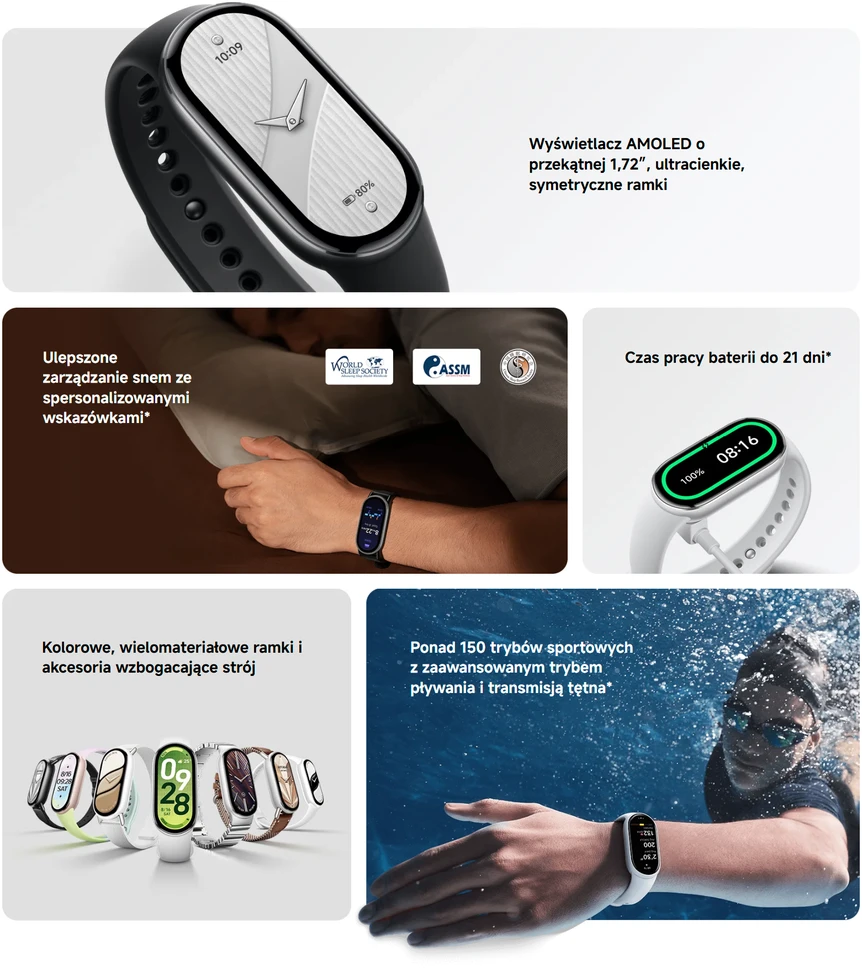 Išmanioji apyrankė Xiaomi Smart Band 10, Juodos spalvos