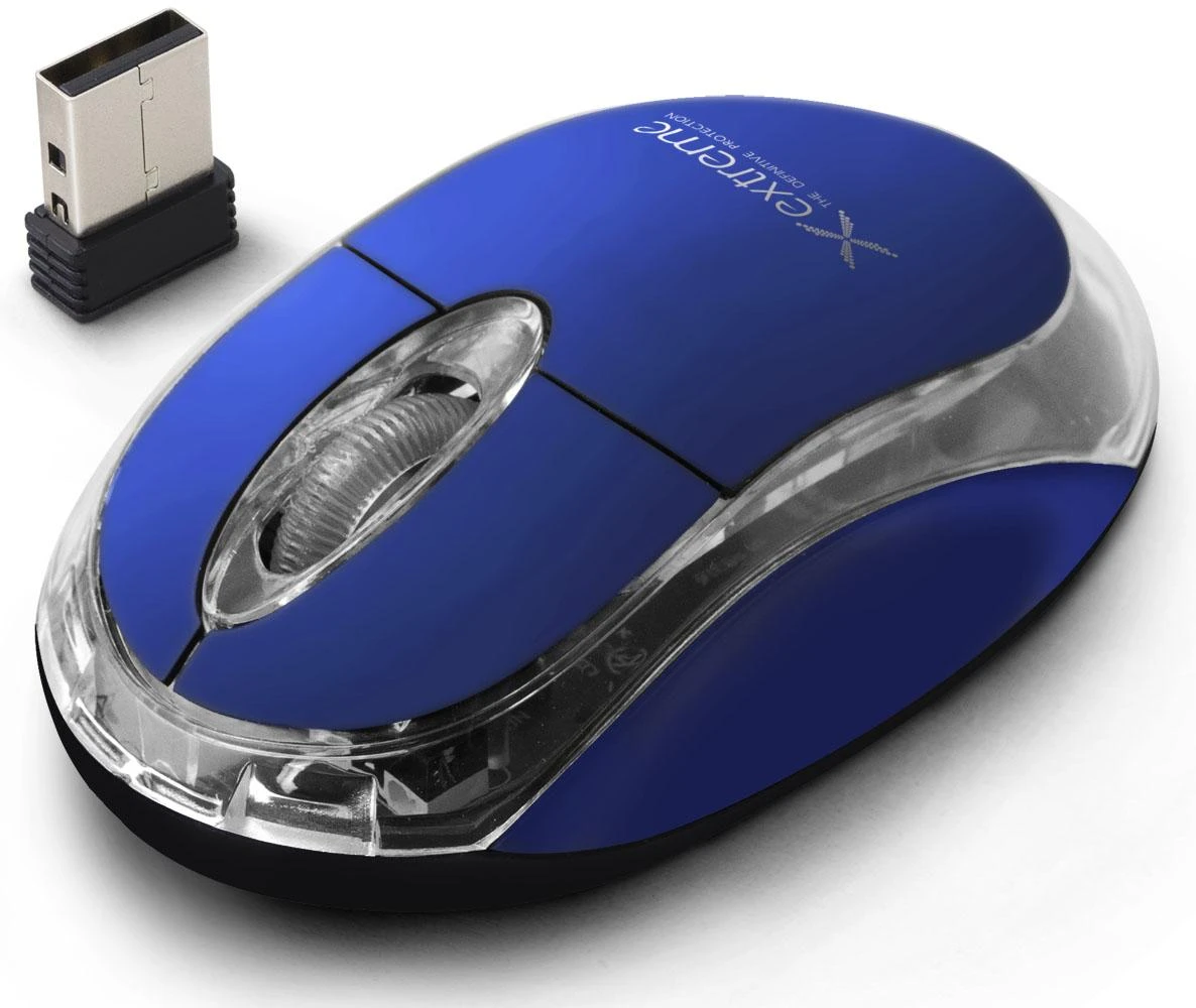 Titanum XM105B Extreme belaidė pelė 2,4 GHz 3D optinė USB Harrier mėlyna