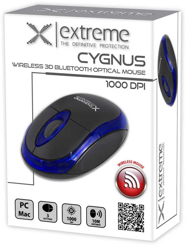 Esperanza XM106B Extreme belaidė „Bluetooth“ 3D optinė pelė, „Cyngus Mėlyna“