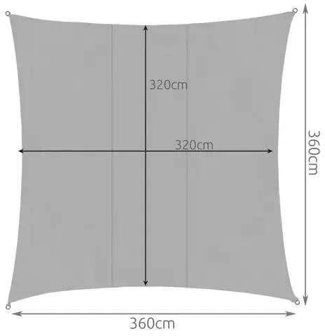 Sunshade sail 3.6x3.6m Gardlov 23164