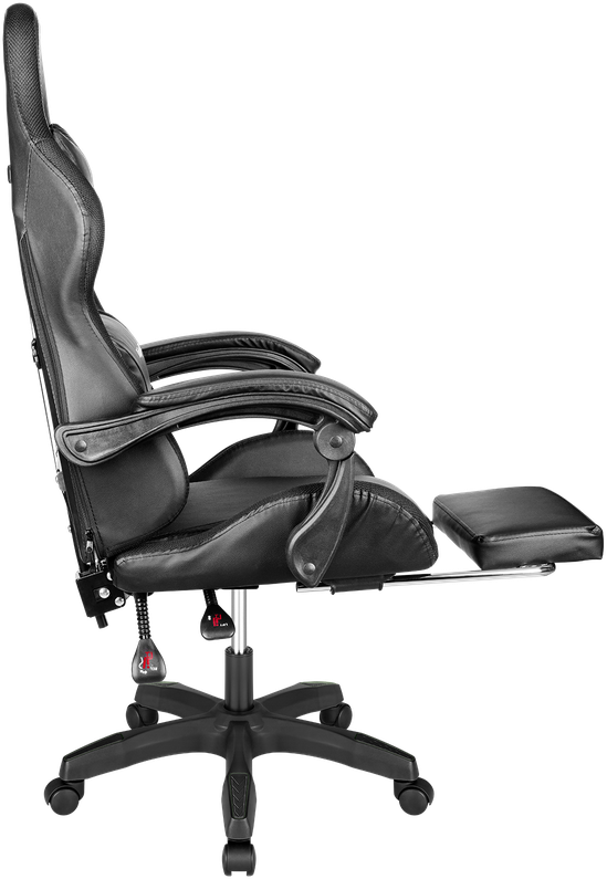 Kruger & Matz Fotel KrugerMatz GX-150 žaidimų kėdė, juoda, LED, 7 taškų masažas