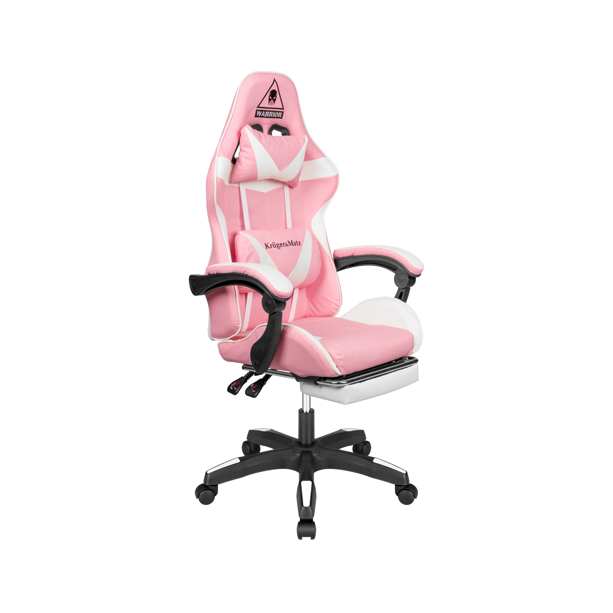 Kruger & Matz GX-150 žaidimų kėdė Balta ir rožinė