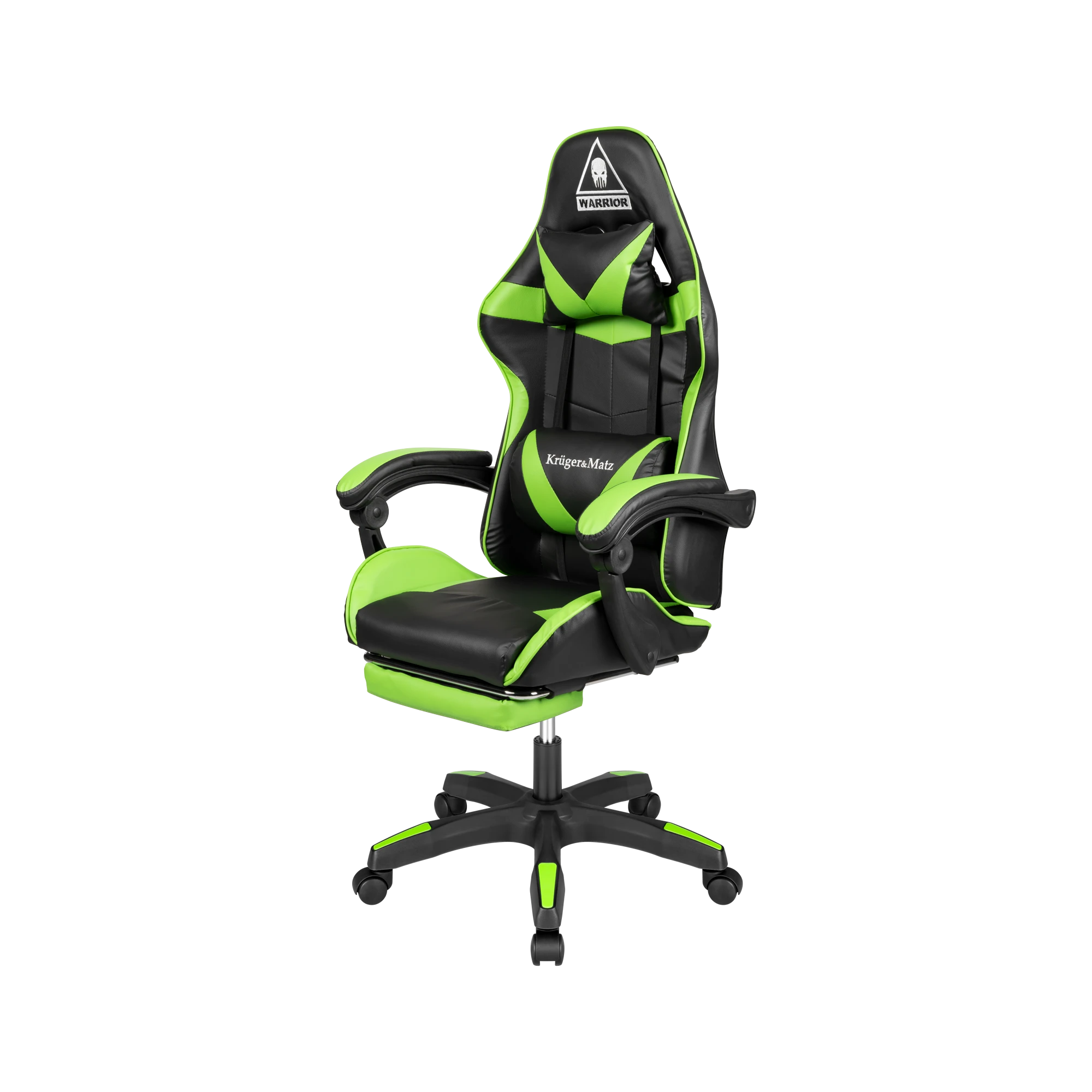Žaidimų kėdė Kruger & Matz Warrior GX-150 Gaming Chair, Juoda-žalia