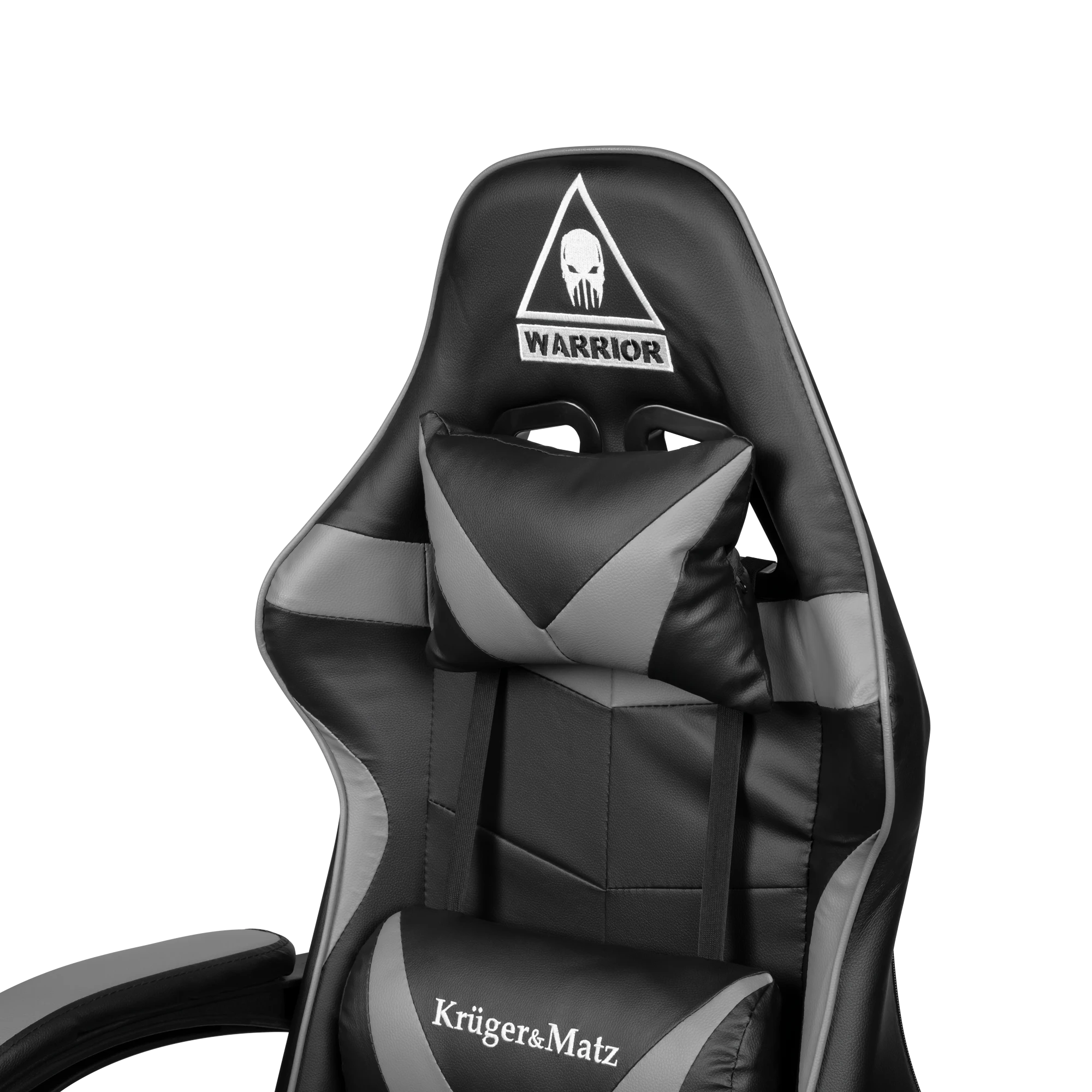 Kruger & Matz Žaidimų kėdė Žaidimų kėdė Warrior GX-150 Gaming Chair, Juoda-pilka