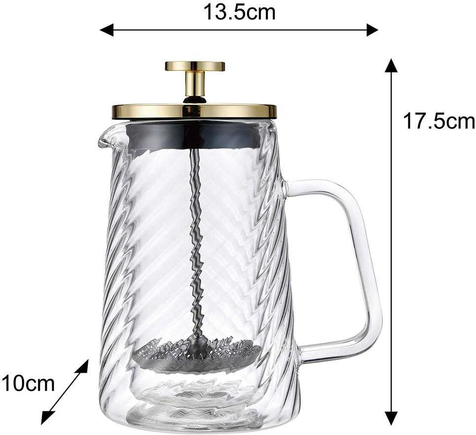 Zaparzacz Stūmoklinis kavos/arbatos virimo aparatas, stiklinis, 0,35 l, Klausberg, kb-7765