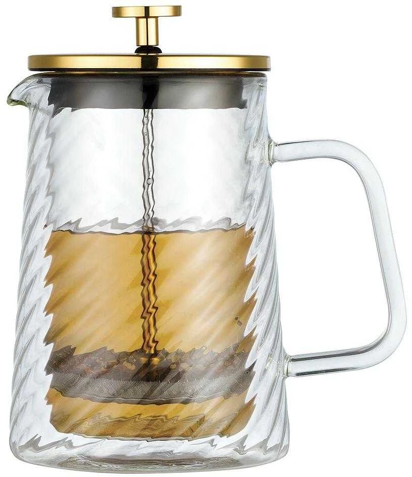 Zaparzacz Stūmoklinis kavos/arbatos virimo aparatas, stiklinis, 0,60 l, Klausberg, kb-7766
