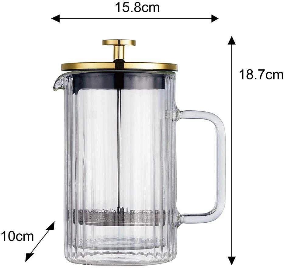 Zaparzacz Stūmoklinis kavos/arbatos virimo aparatas, stiklinis, 0,60 l, Klausberg, kb-7760