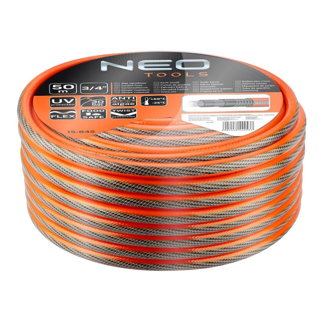 Neo Tools Žarna Sodo žarna 3/4" x 50 m, 6 sluoksnių NEO PROFESSIONAL