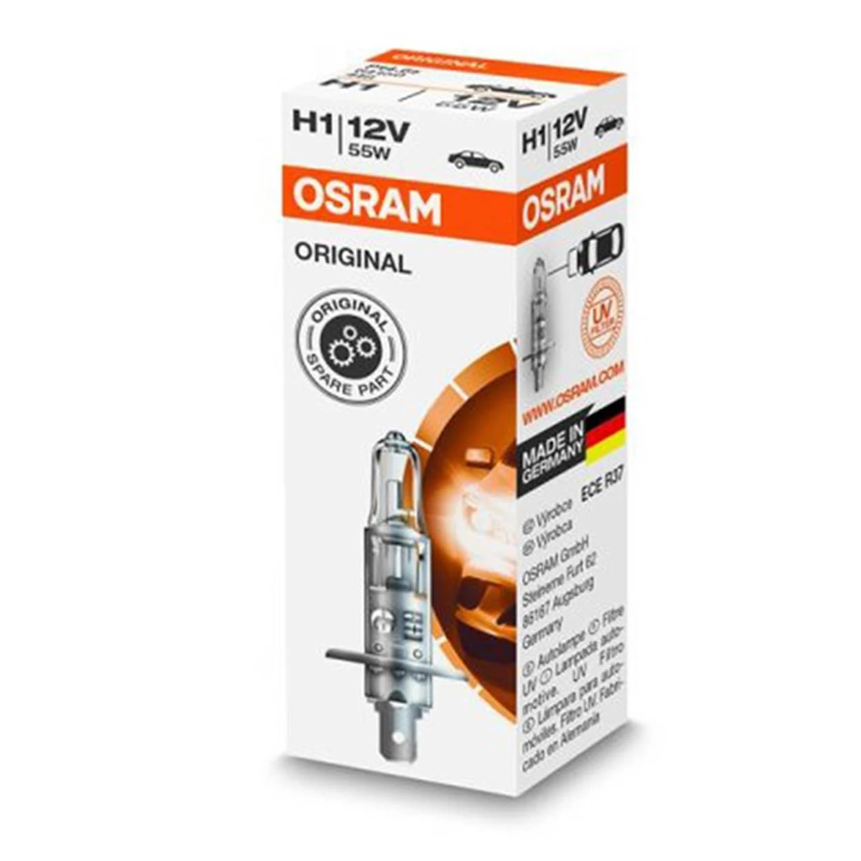 OSRAM Automobilinė lemputė H1 55W 12V P14.5S 1vnt