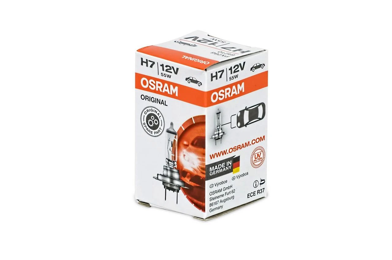 Osram H7 55W 12V lemputės pakuotė