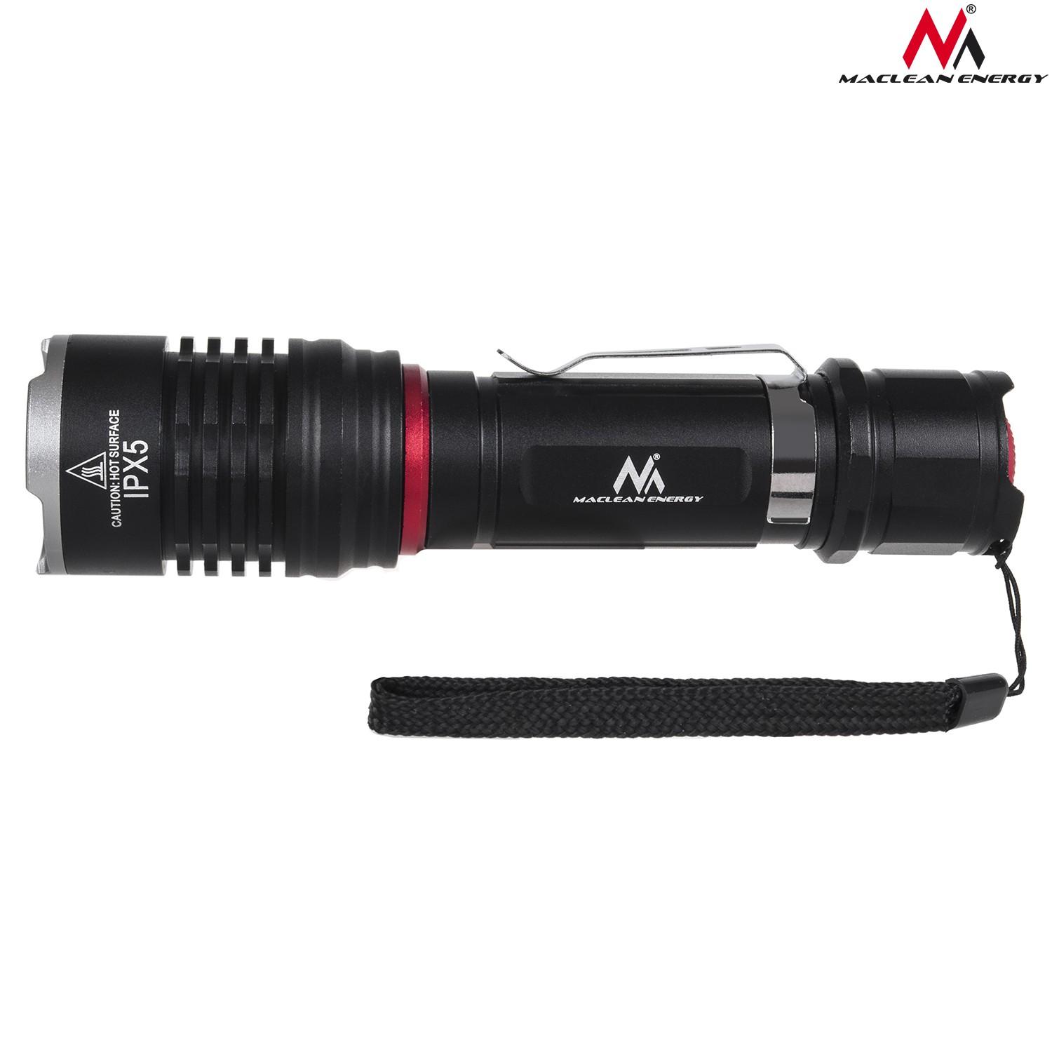 MACLEAN MCE220 Maclean MCE220 LED Cree 800 liumenų žibintuvėlis + įkroviklis + dviračio laikiklis