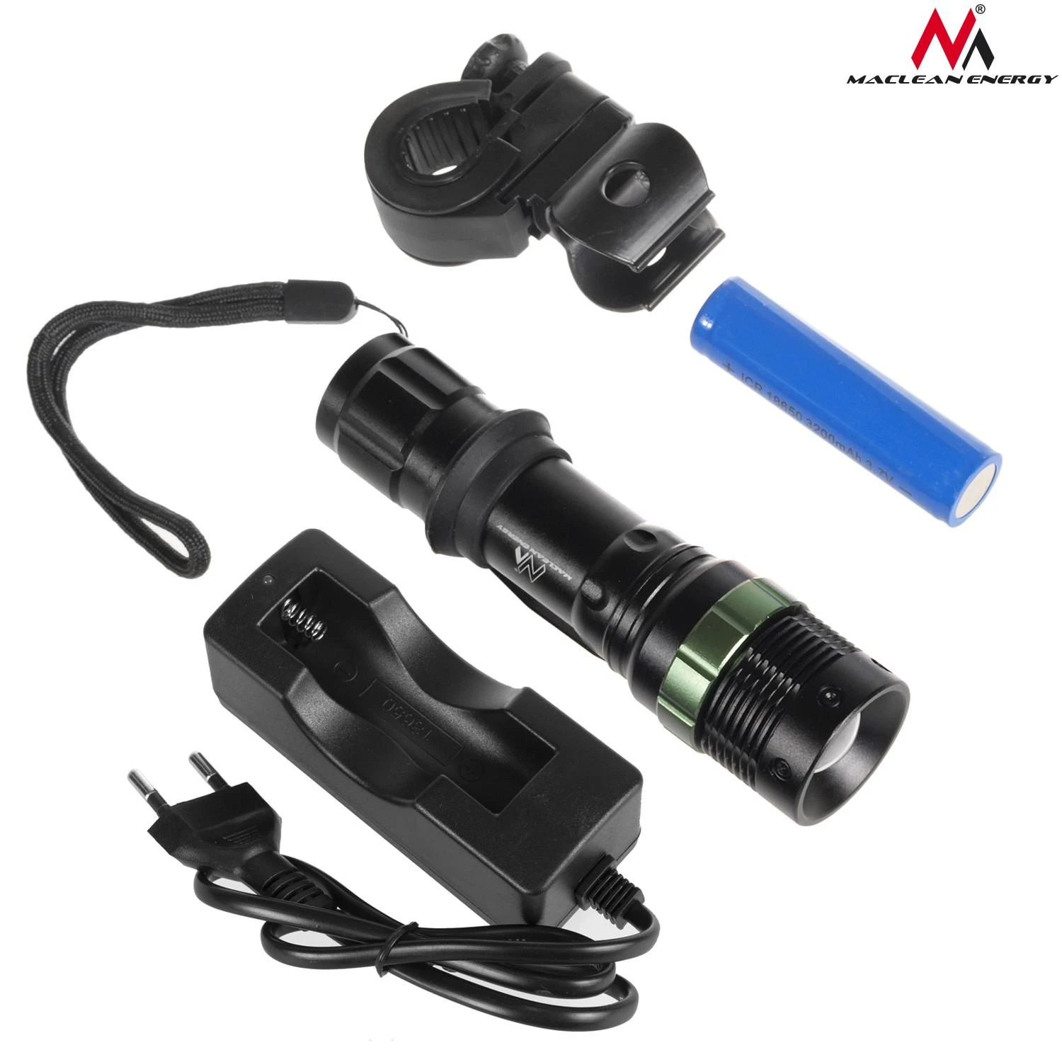 MACLEAN MCE175 Maclean MCE175 Cree 200 liumenų LED dviračių žibintuvėlis