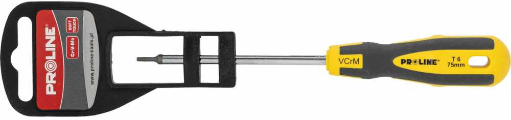 Wkrętak Profesionalus „minkšto prisilietimo“ „Proline“ Torx atsuktuvas t6 * 75 mm