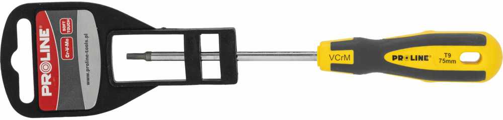 Wkrętak Profesionalus „minkšto prisilietimo“ „Proline“ Torx atsuktuvas t9 * 75 mm