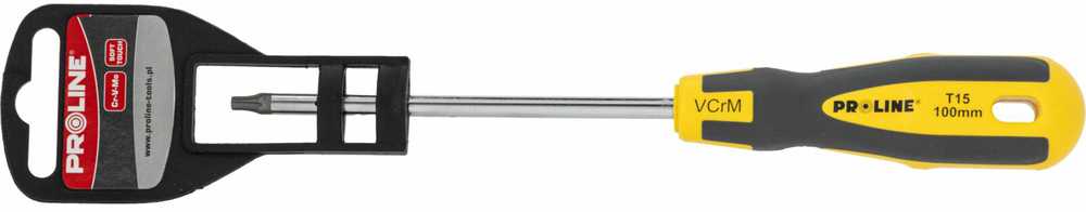 Wkrętak Torx atsuktuvas su skylute t15*100mm prof.'st' proline komplekte