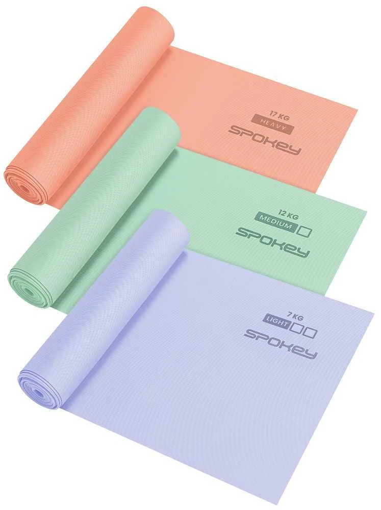 Treniruočių gumų rinkinys Spokey RIBBON TEX SET, 3 vnt.