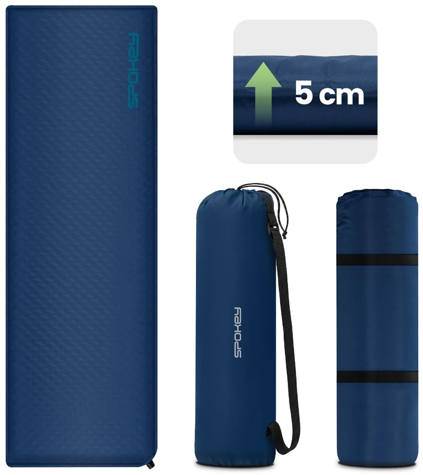 Savaime prisipučiantis kilimėlis Spokey COUCH mėlynas (R-Value 5.0)