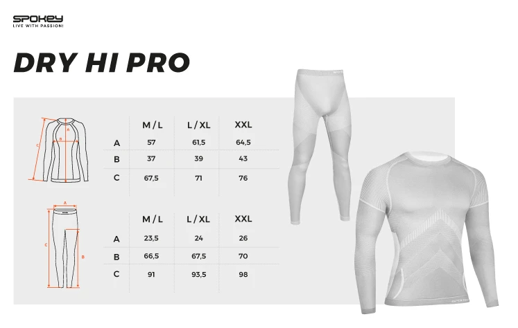 Spokey DRY HI PRO Kelnės PRO XL/XXL aprašymas - Prekės nuotrauka