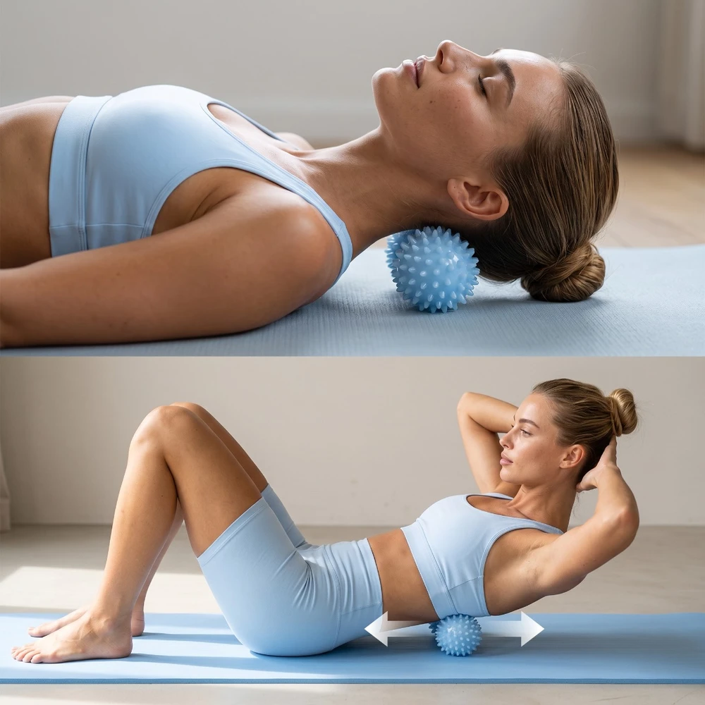 Double massage ball with nodules Spokey DOUBLE PIN