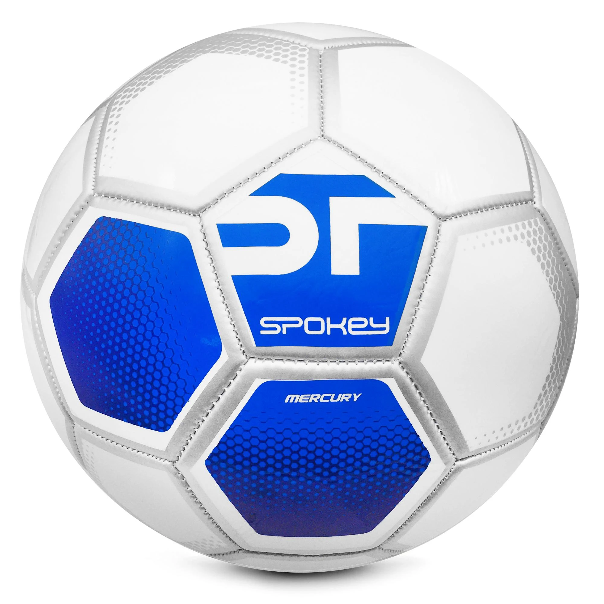 Futbolo Kamuolys Spokey MERCURY, Balta - Mėlyna