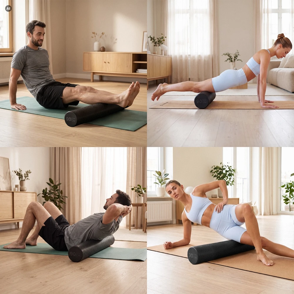 Spokey Pilates roller 90 cm wałek do ćwiczeń rozciągających LONGY (Pilates roller 90 cm wałek do ćwiczeń rozciągających Spokey LONGY)