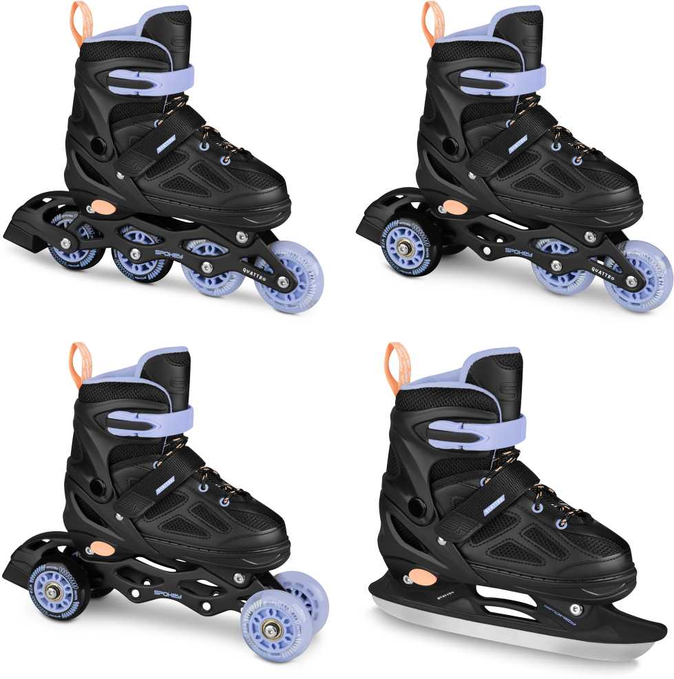 Spokey Riedučiai QUATTRO 4IN1 38-41BK/VT