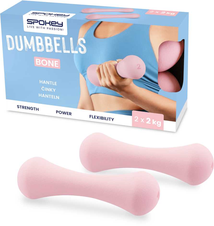 Neopreninių hantelių rinkinys Spokey BONE 2x2 kg